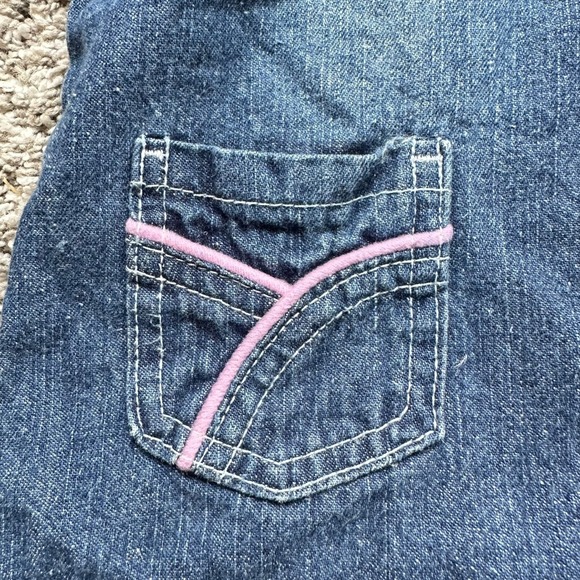 Vintage My Little Pony Girls Denim Jumper Dress Size 5 Snow'El Embroidered - Picture 5 of 8